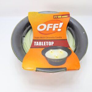 New OFF!  Backyard‎ Citronella Scented Triple Wick Tabletop Candle 50 Hours